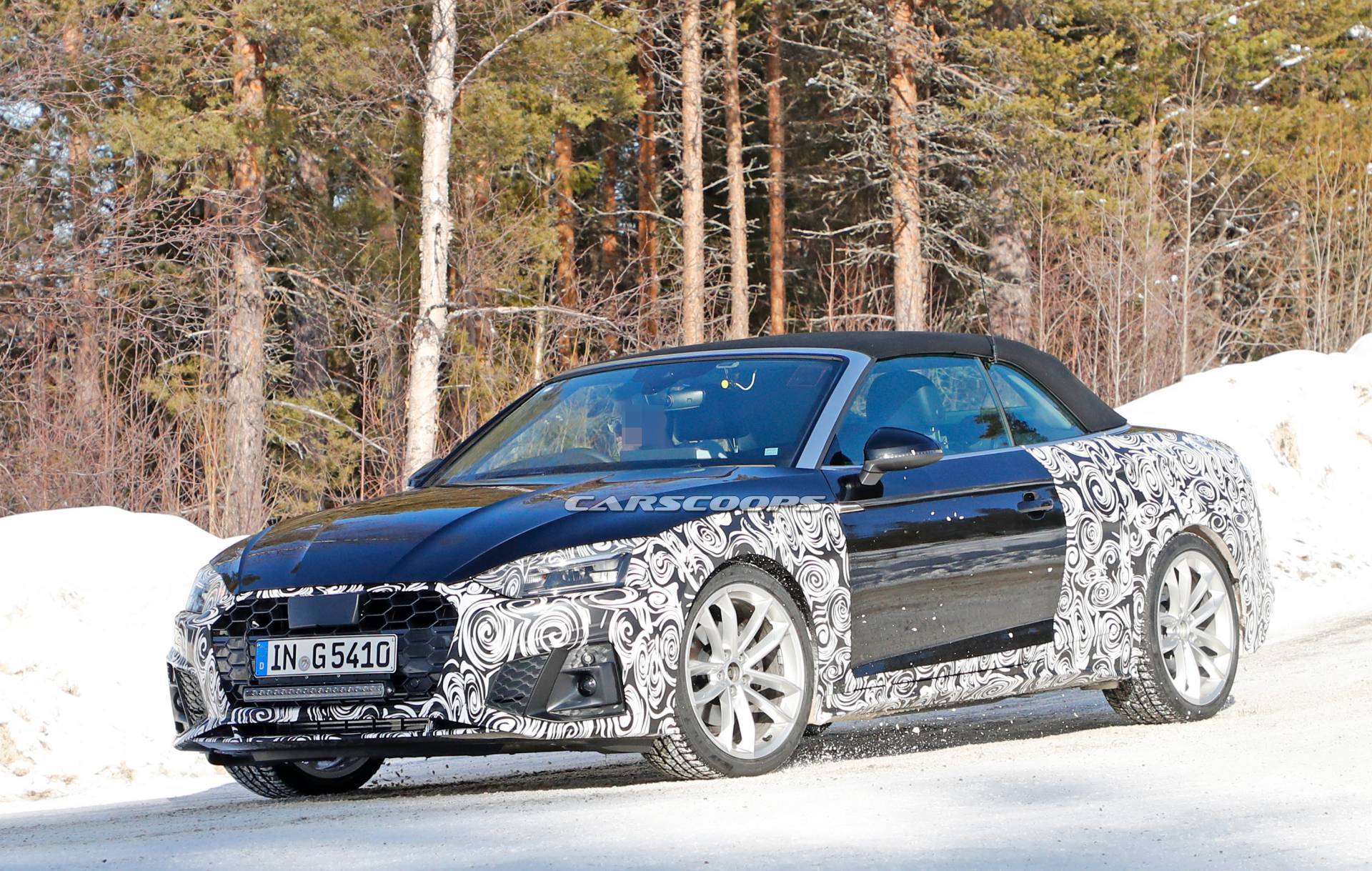 Audi A5 Convertible facelift spy shots 3 Facelifted 2020 Audi A5 Cabriolet Getting Ready To Drop Its Top, Camo