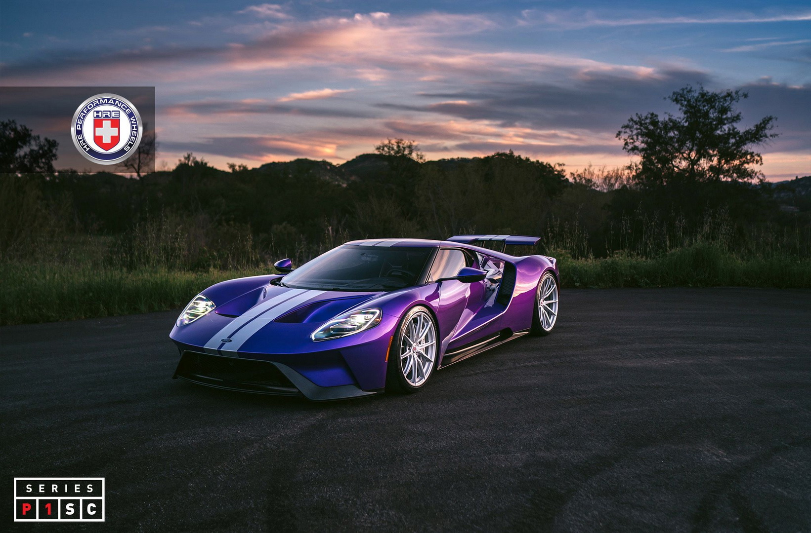 ford gt purple hre wheels 1 Purple Ford GT On Huge Wheels Doesn’t Really Work, Wouldn’t You Say?