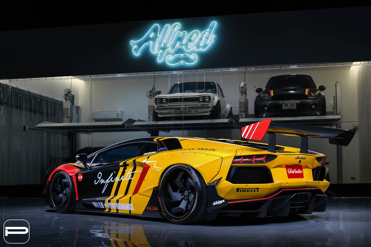 lamborghini aventador tuning liberty walk pur wheels 7 Liberty Walk-Bodied Lamborghini Aventador Wants To Look Like A Racer