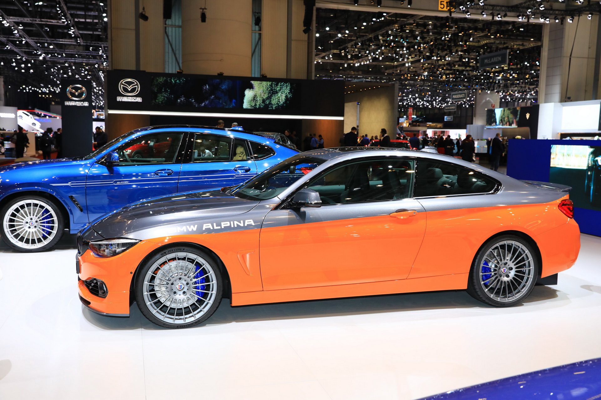 alpina b4s edition 99 geneva livepics 18 Alpina B4 S Biturbo “Edition 99” Is An Ode To 1970s Color Schemes