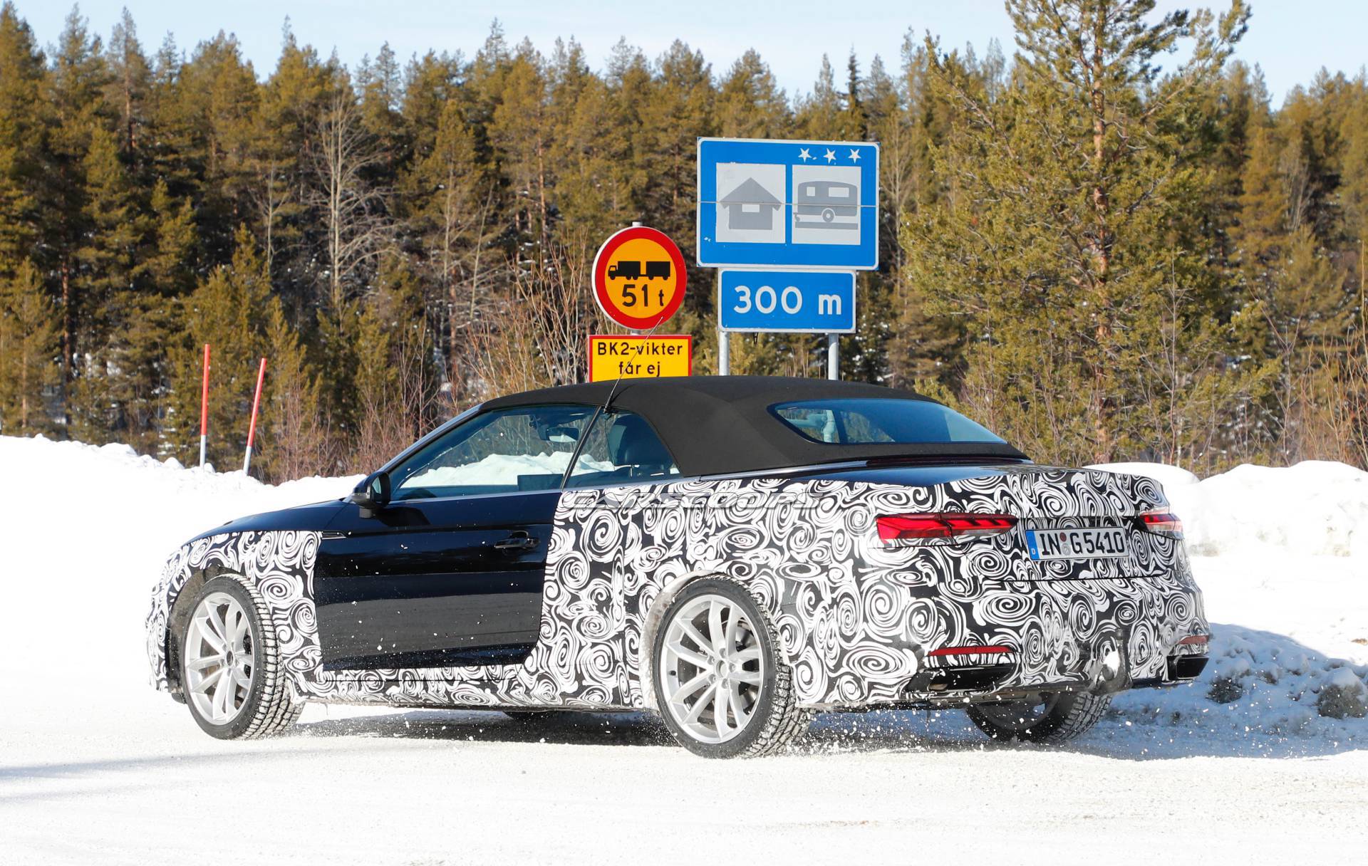 Audi A5 Convertible facelift spy shots 9 Facelifted 2020 Audi A5 Cabriolet Getting Ready To Drop Its Top, Camo