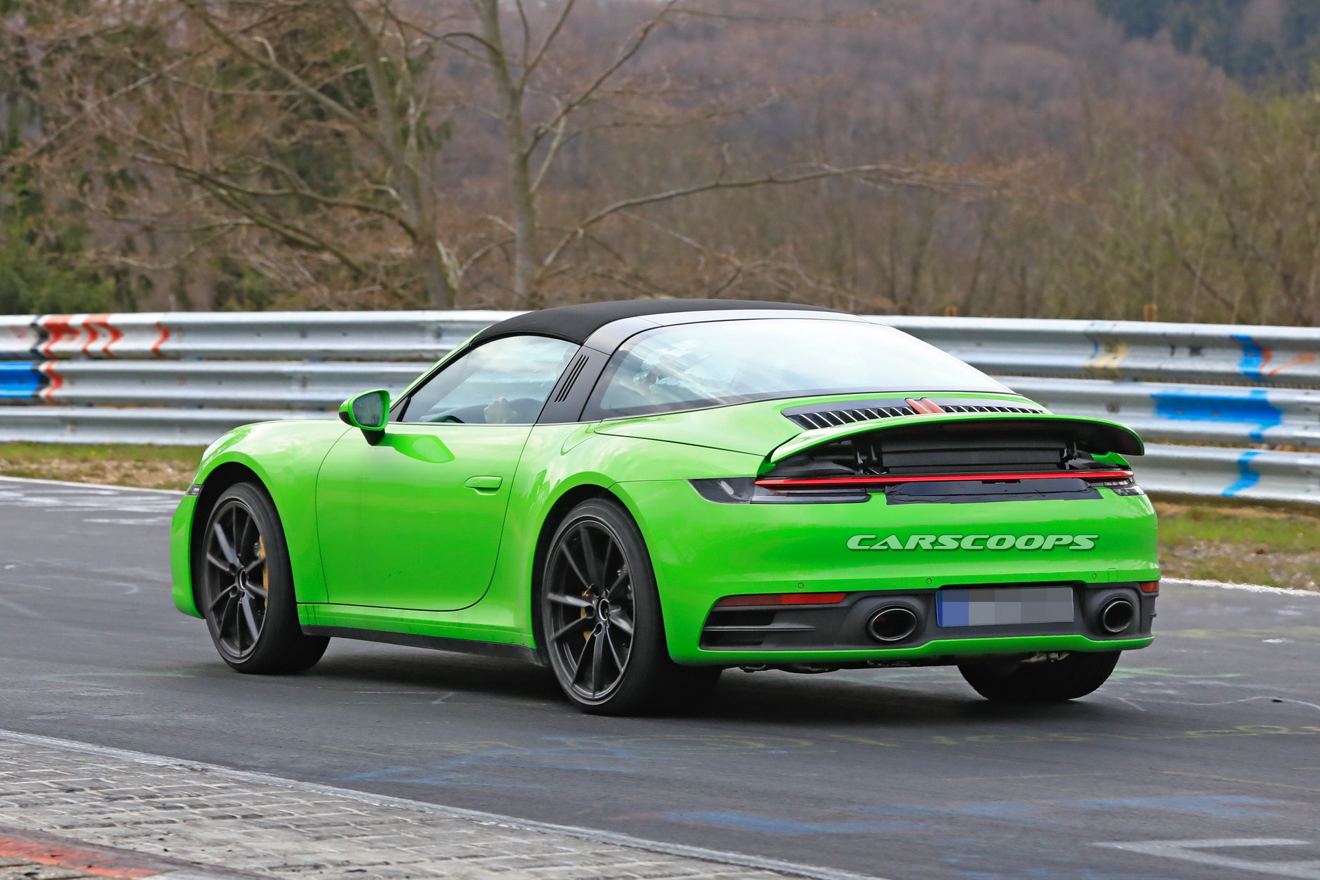 2020 porsche 911 targa spy shots 17 2020 Porsche 911 Targa With Removable Top Photographed Undisguised In Red Too