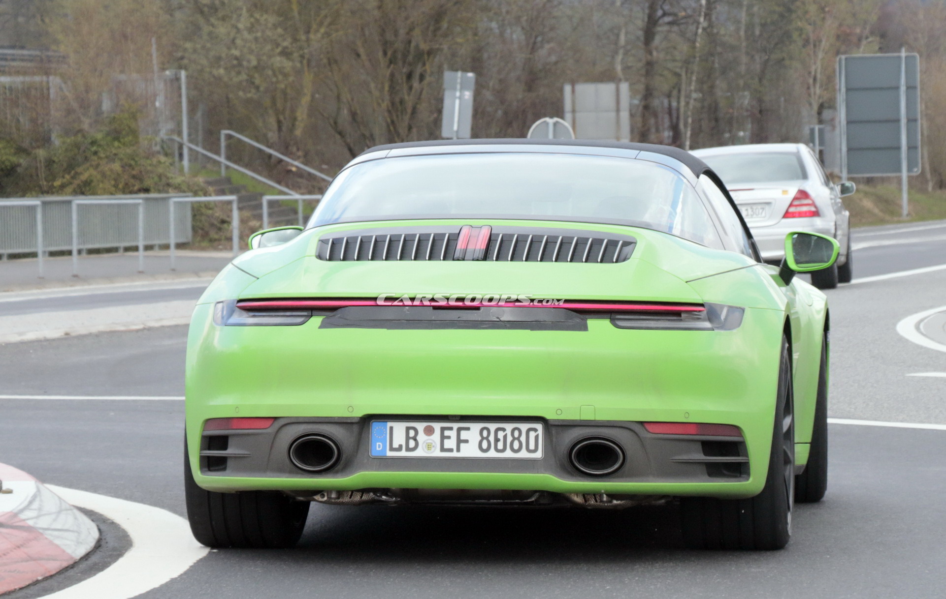 2020 Porsche 992 Targa 50 2020 Porsche 911 Targa With Removable Top Photographed Undisguised In Red Too