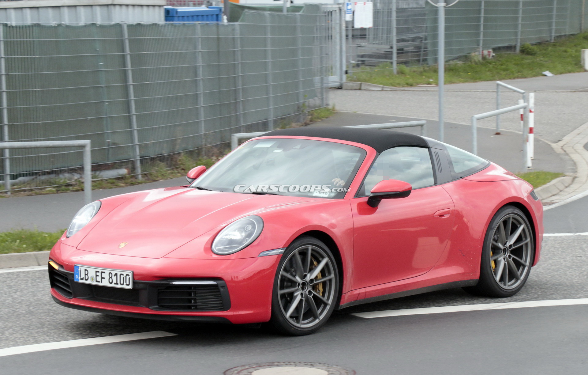 2020 Porsche 992 Targa 21 2020 Porsche 911 Targa With Removable Top Photographed Undisguised In Red Too