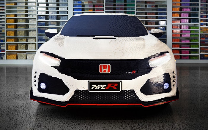 life-size lego honda civic type r 1 Honda Civic Type R Joins The Exclusive Full-Size LEGO Club