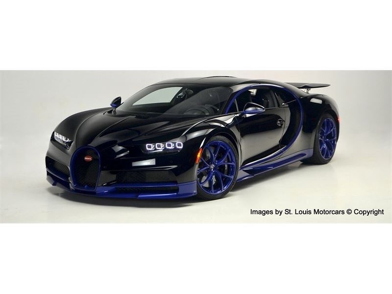 Bugatti-Chiron-For-Sale-1 Black And Blue Bugatti Chiron Would Be A Standout In Any Exotic Collection