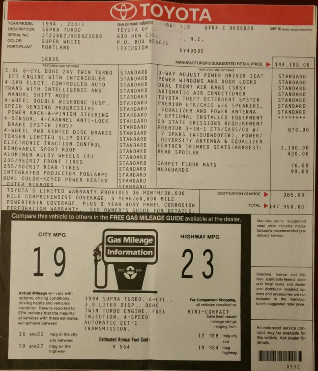 1994 Toyota Supra 50 You Know You Want This 10K-Mile 1994 Supra Turbo – But Can You Afford It?