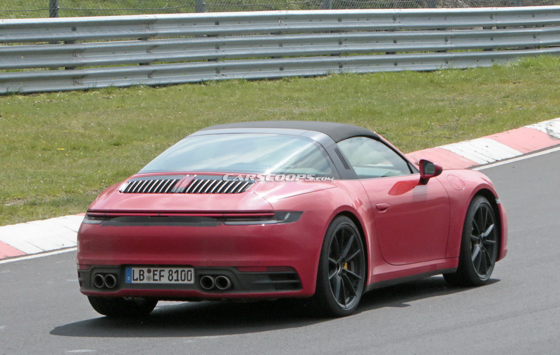 2020 Porsche 992 Targa 8 2020 Porsche 911 Targa With Removable Top Photographed Undisguised In Red Too