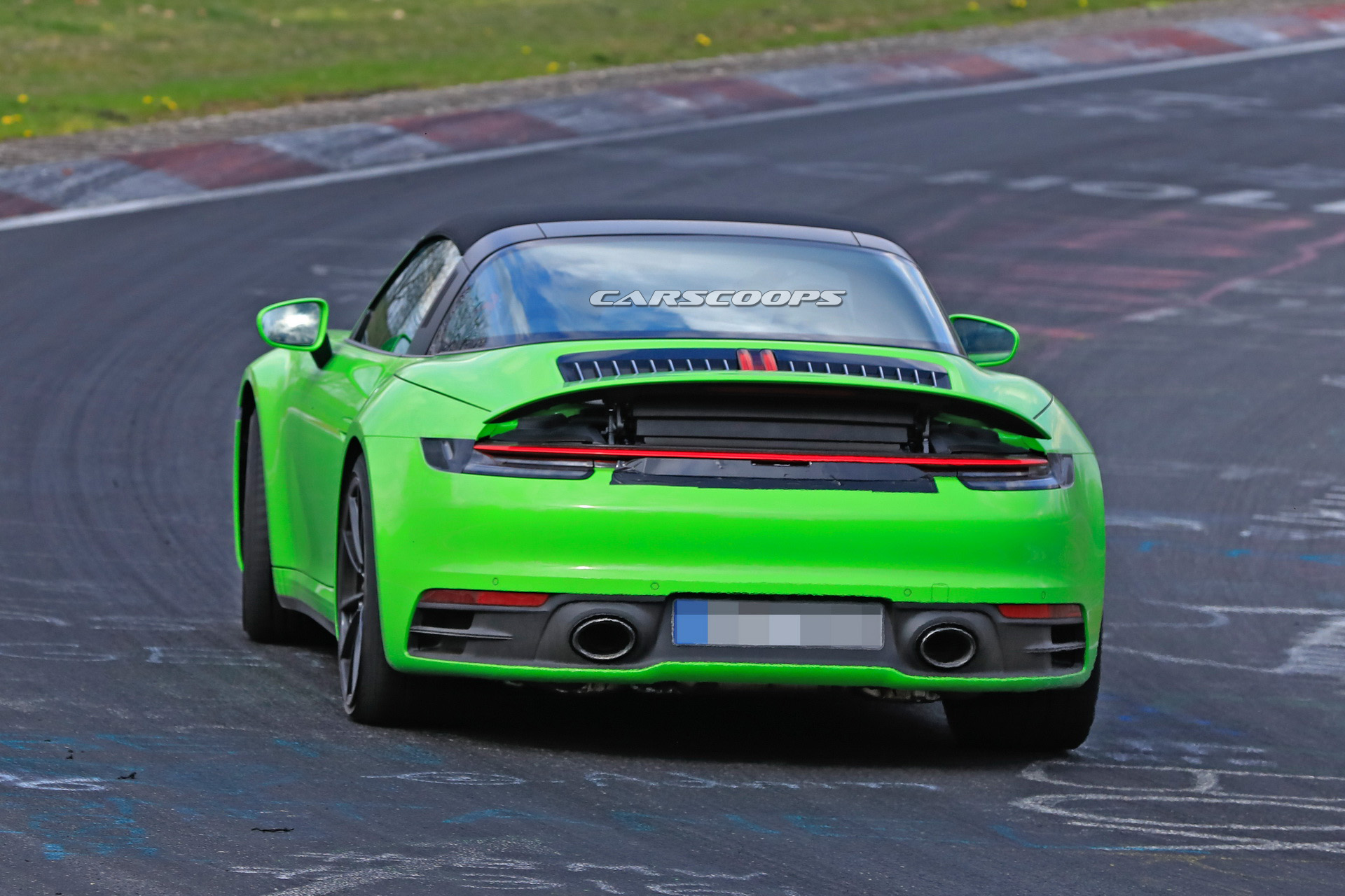 2020 porsche 911 targa spy shots 11 2020 Porsche 911 Targa With Removable Top Photographed Undisguised In Red Too