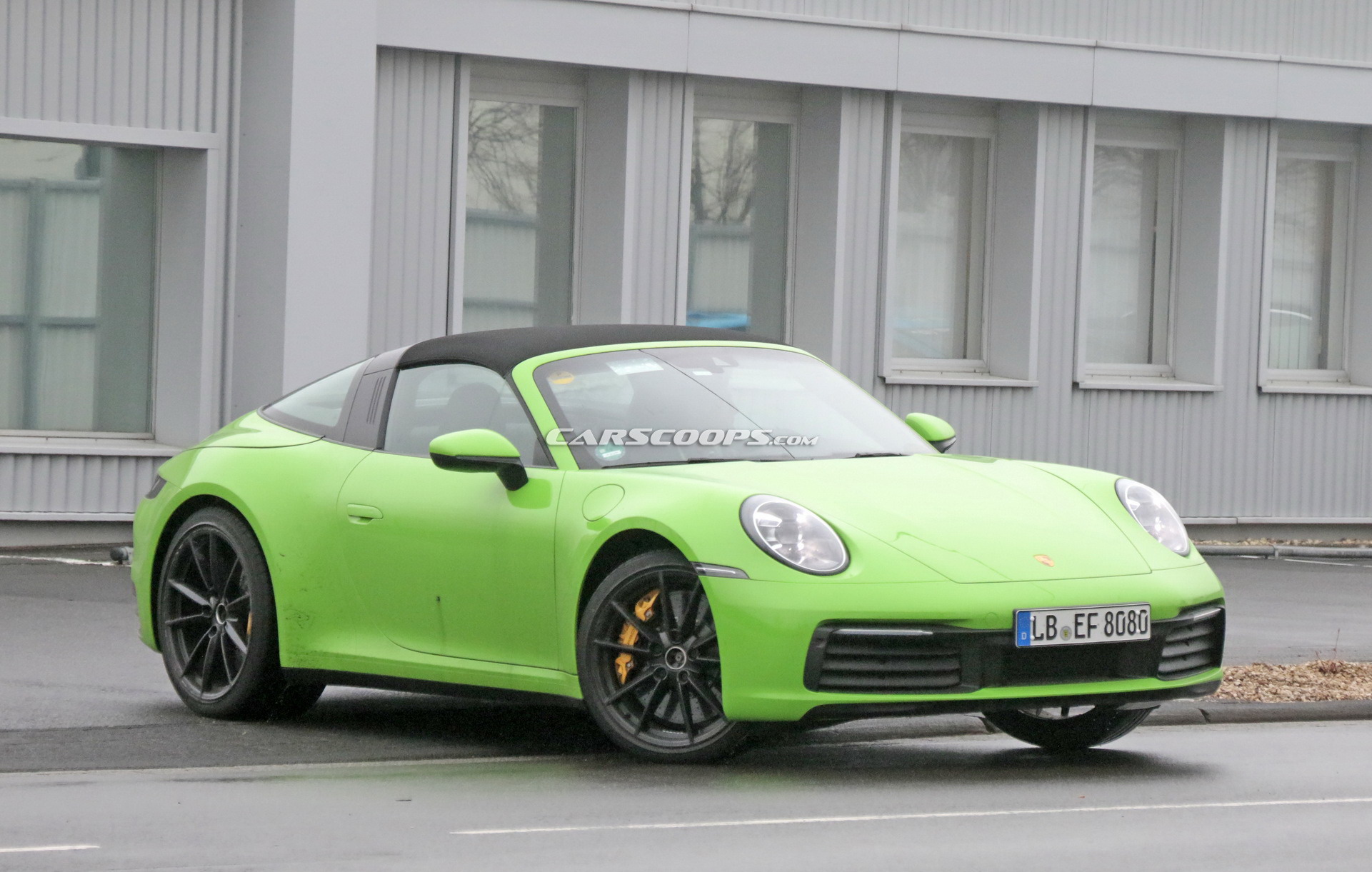 2020 Porsche 992 Targa 36 2020 Porsche 911 Targa With Removable Top Photographed Undisguised In Red Too