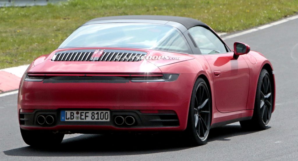  2020 Porsche 911 Targa With Removable Top Photographed Undisguised In Red Too