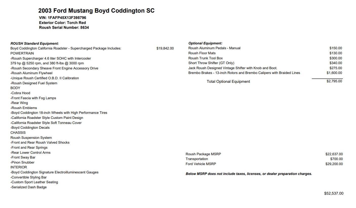 2003 ford mustang roush california roadster bat 49 Roush Ford Mustang ‘California Roadster’ Is A Supercharged Blast From The Past