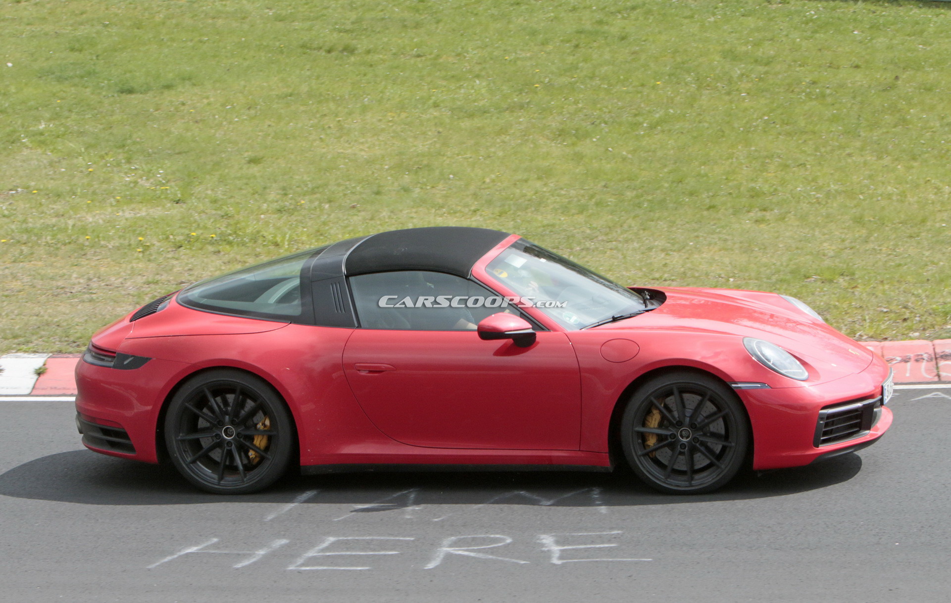 2020 Porsche 992 Targa 3 2020 Porsche 911 Targa With Removable Top Photographed Undisguised In Red Too