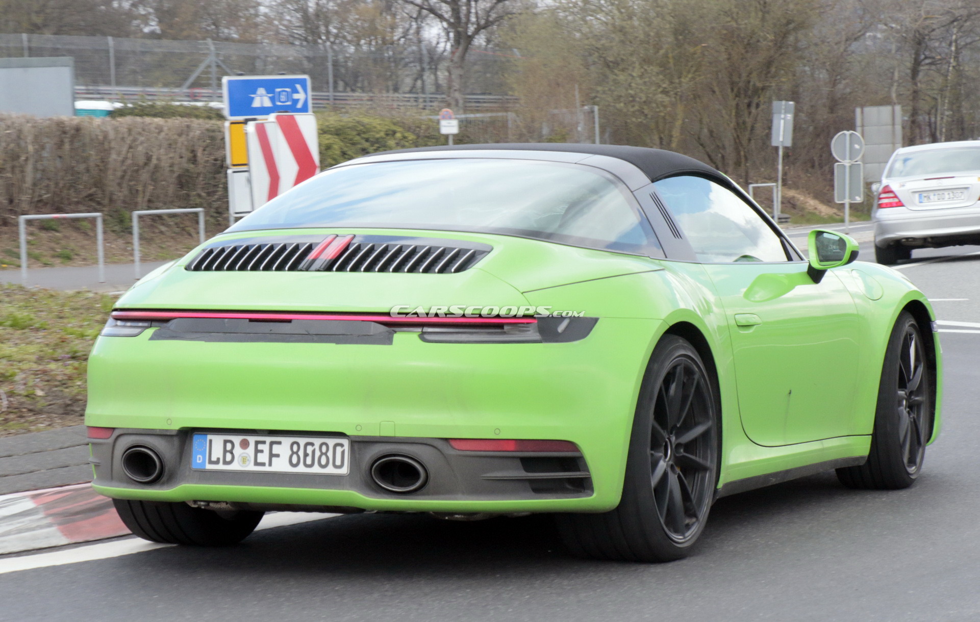2020 Porsche 992 Targa 48 2020 Porsche 911 Targa With Removable Top Photographed Undisguised In Red Too