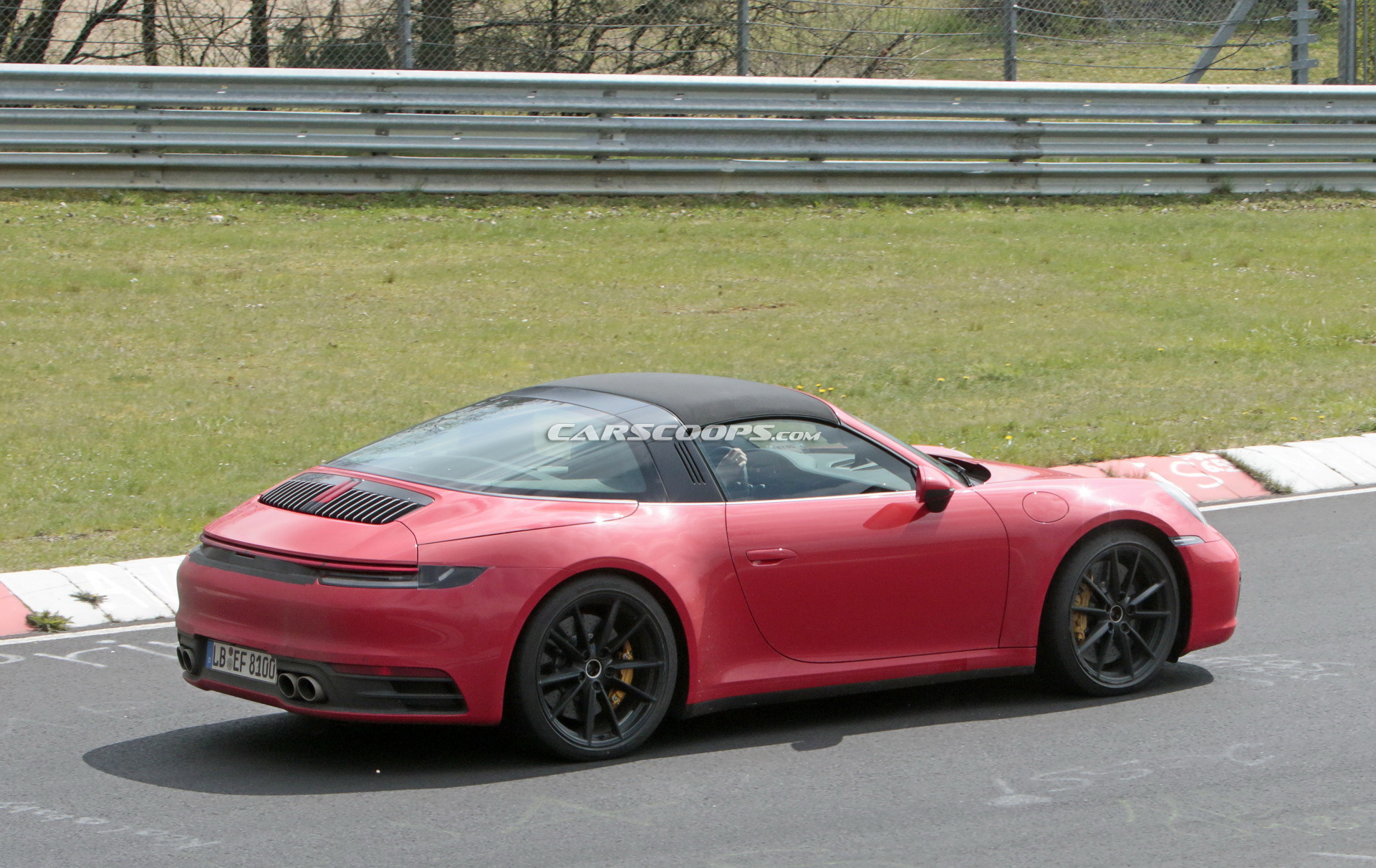 2020 Porsche 992 Targa 6 2020 Porsche 911 Targa With Removable Top Photographed Undisguised In Red Too
