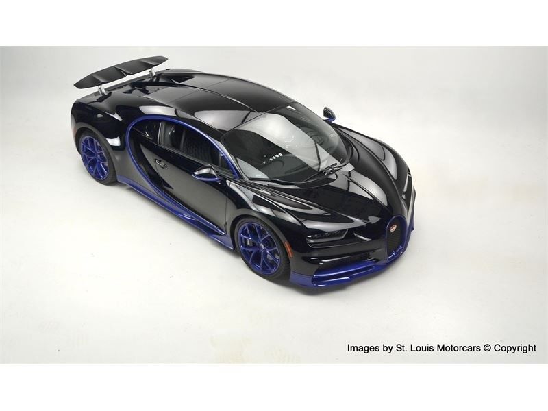 Bugatti-Chiron-For-Sale-13 Black And Blue Bugatti Chiron Would Be A Standout In Any Exotic Collection