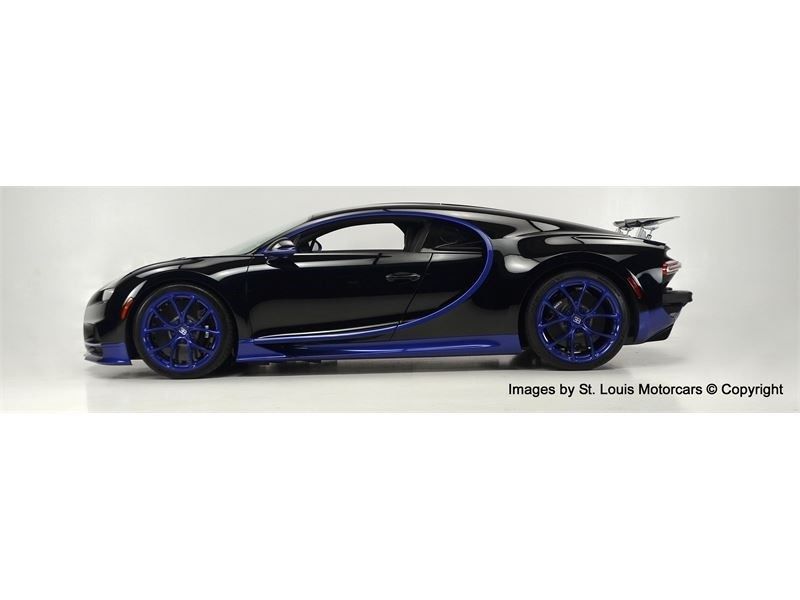 Bugatti-Chiron-For-Sale-6 Black And Blue Bugatti Chiron Would Be A Standout In Any Exotic Collection