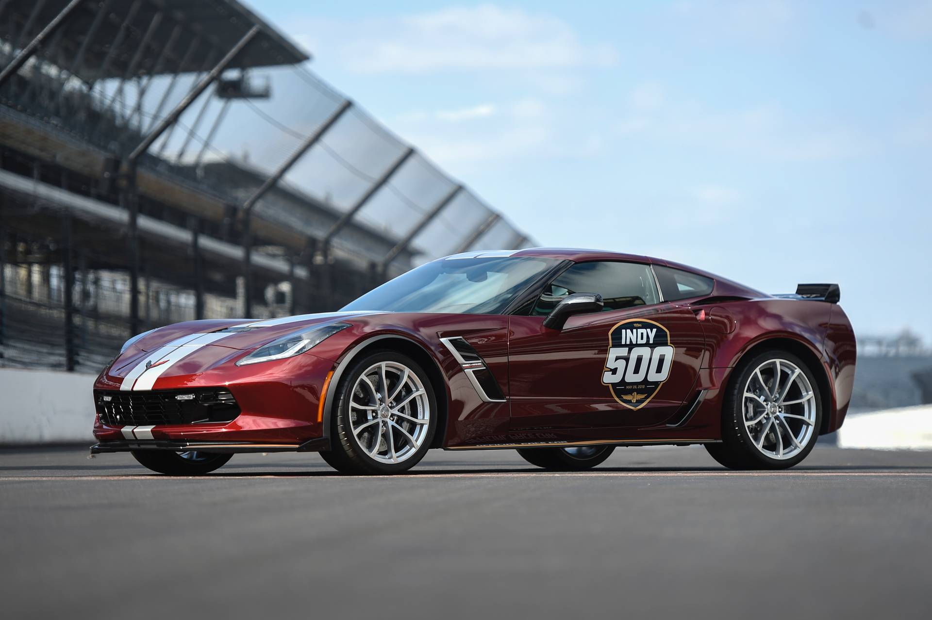 2019 Indy 500 Chevrolet Corvette Grand Sport pace car 1 2019 Corvette Grand Sport Reports For Indy 500 Pace Car Duty