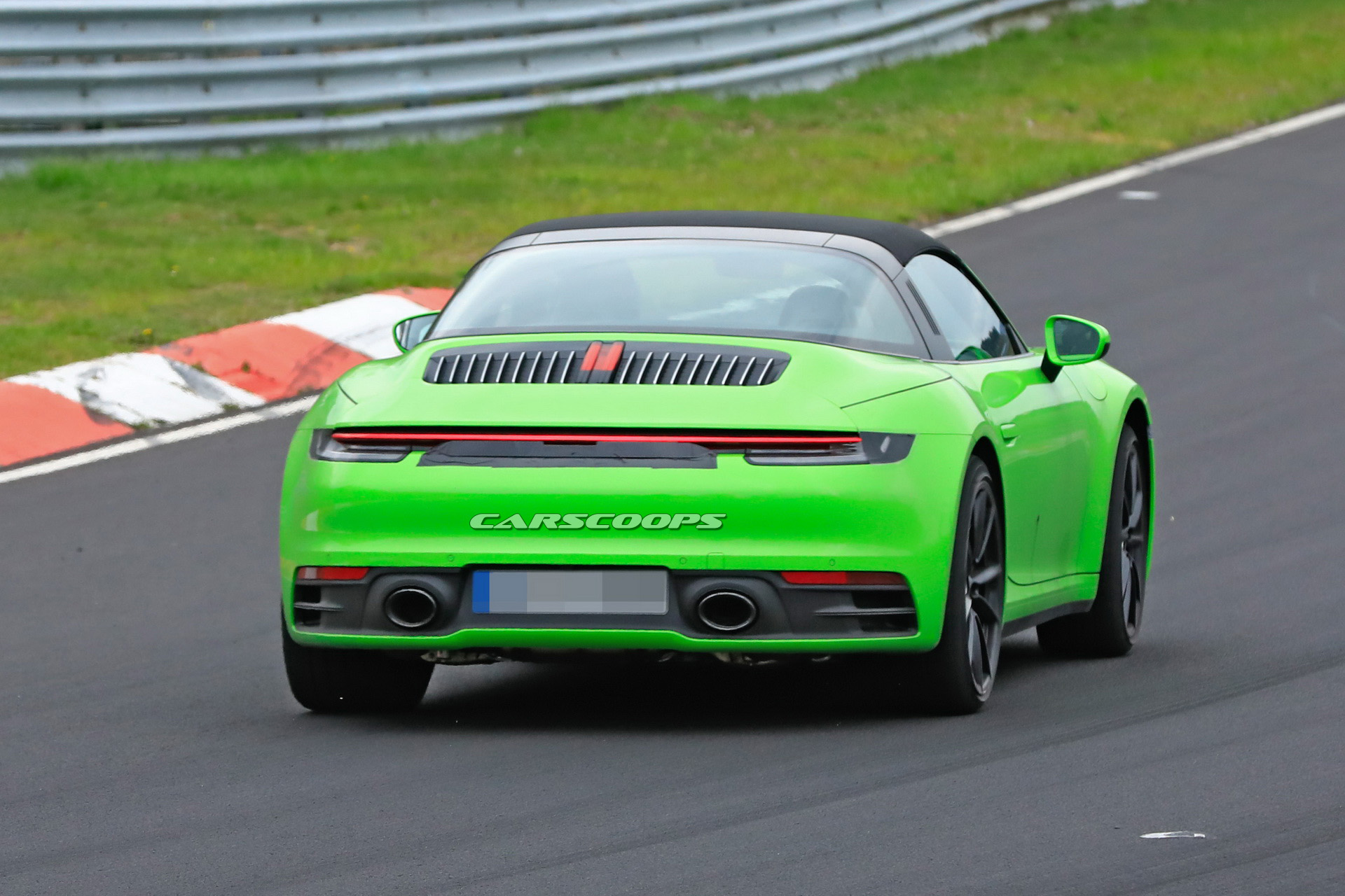 2020 porsche 911 targa spy shots 28 2020 Porsche 911 Targa With Removable Top Photographed Undisguised In Red Too