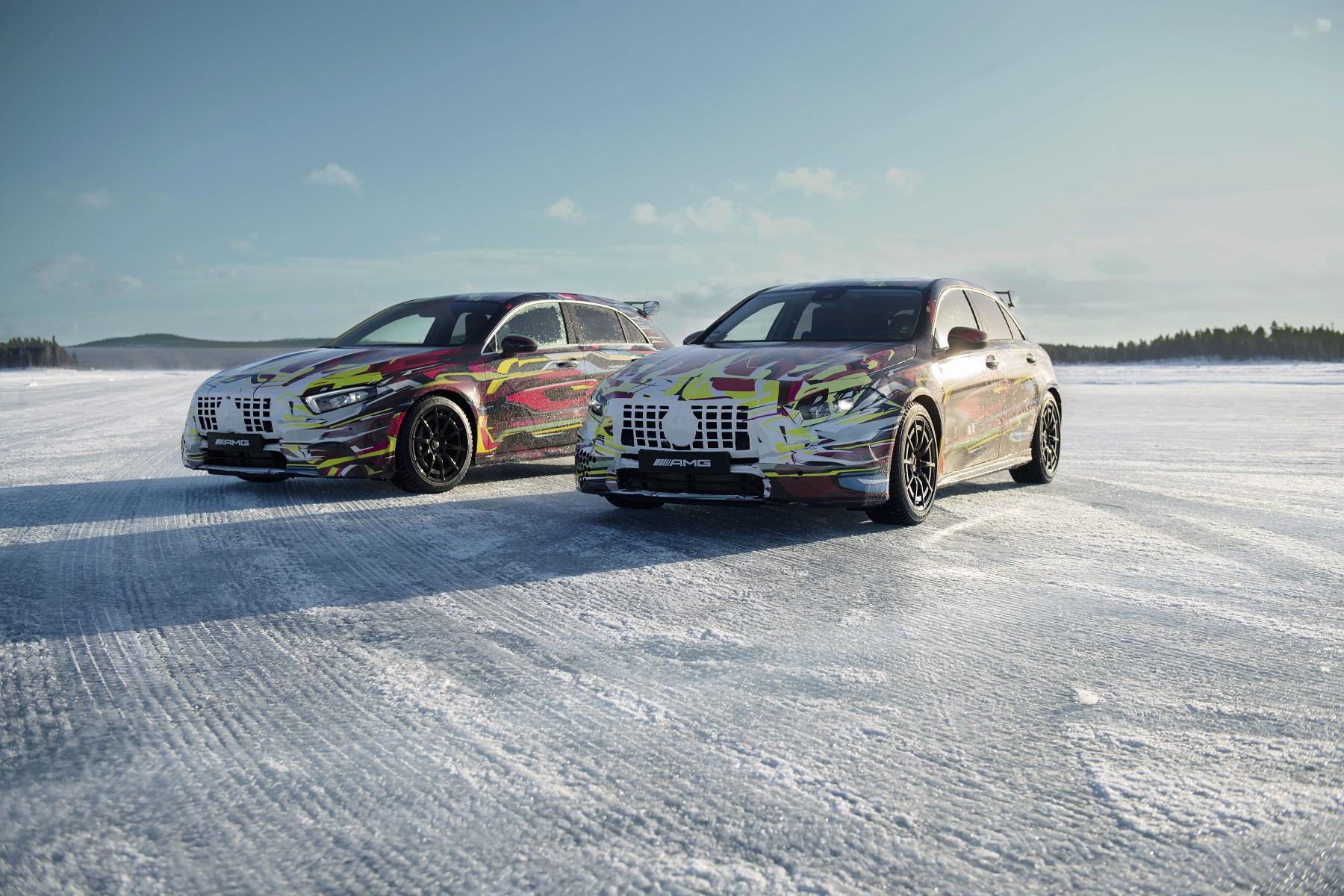 Mercedes-AMG-A45-Testing-1 2020 Mercedes-AMG A45 Prototypes Can’t Stop Playing In The Snow