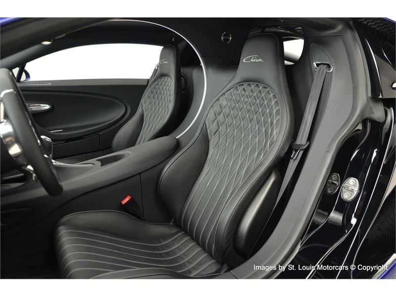 Bugatti-Chiron-For-Sale-16 Black And Blue Bugatti Chiron Would Be A Standout In Any Exotic Collection