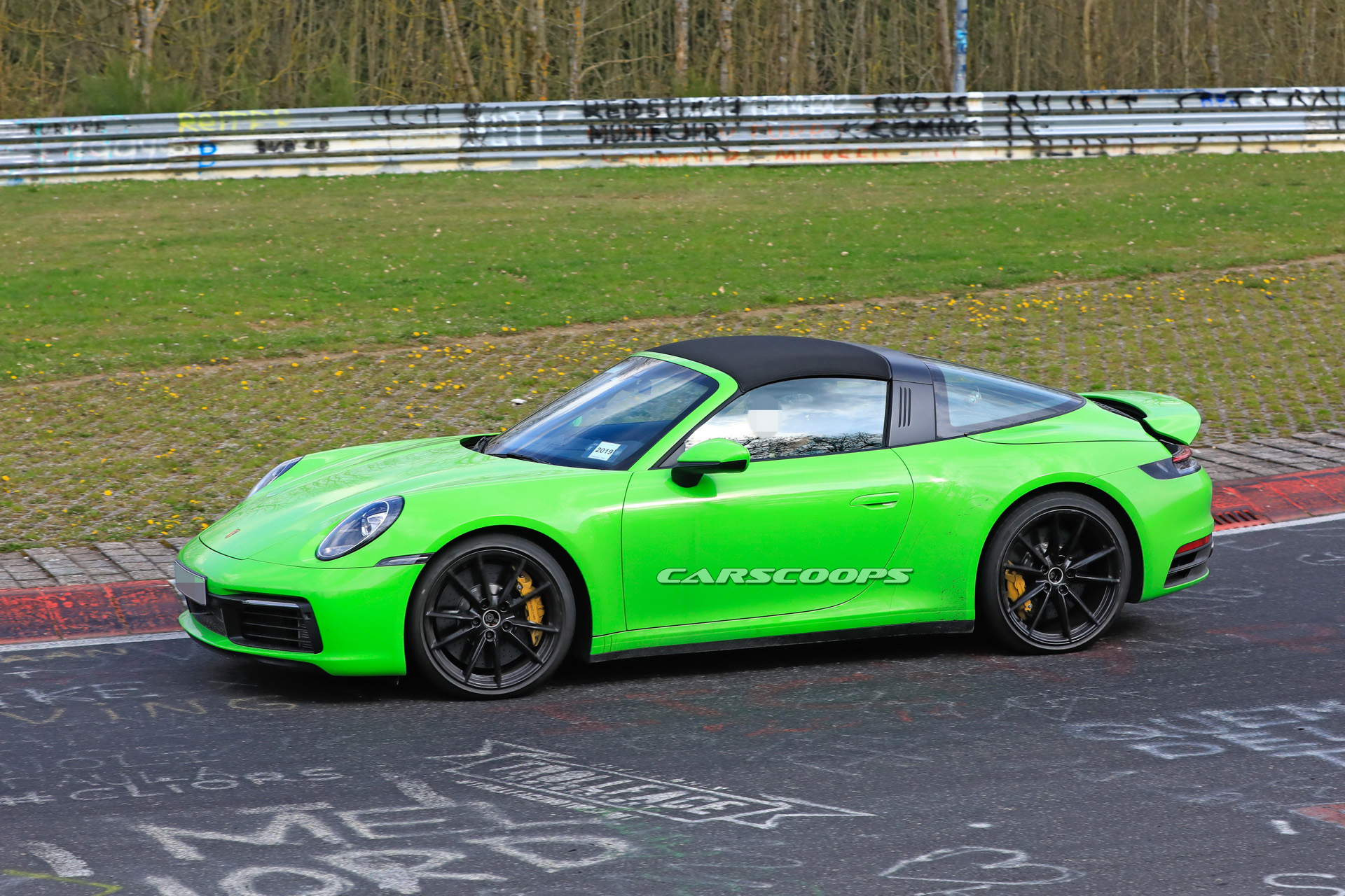 2020 porsche 911 targa spy shots 8 2020 Porsche 911 Targa With Removable Top Photographed Undisguised In Red Too