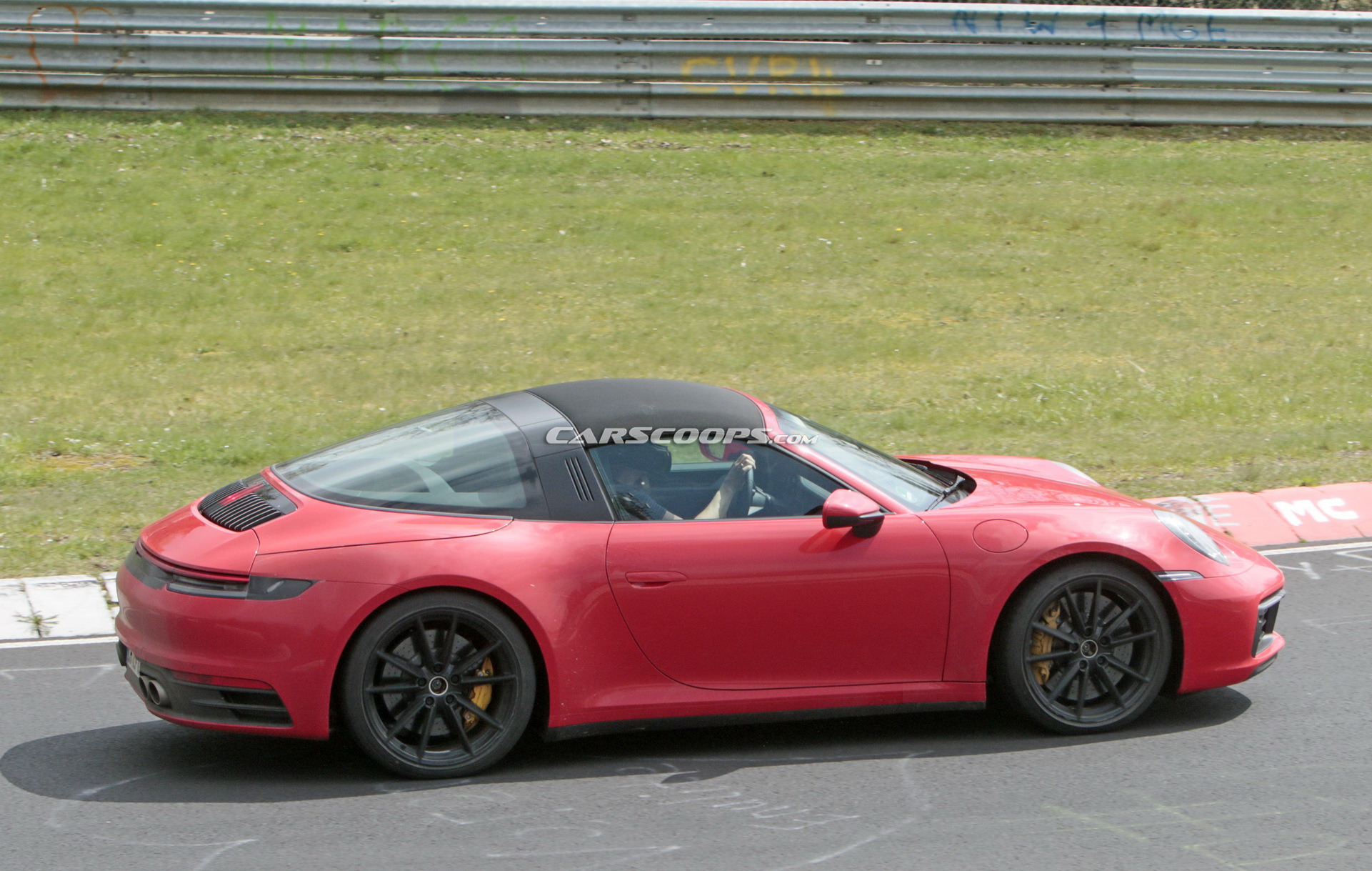 2020 Porsche 992 Targa 5 2020 Porsche 911 Targa With Removable Top Photographed Undisguised In Red Too