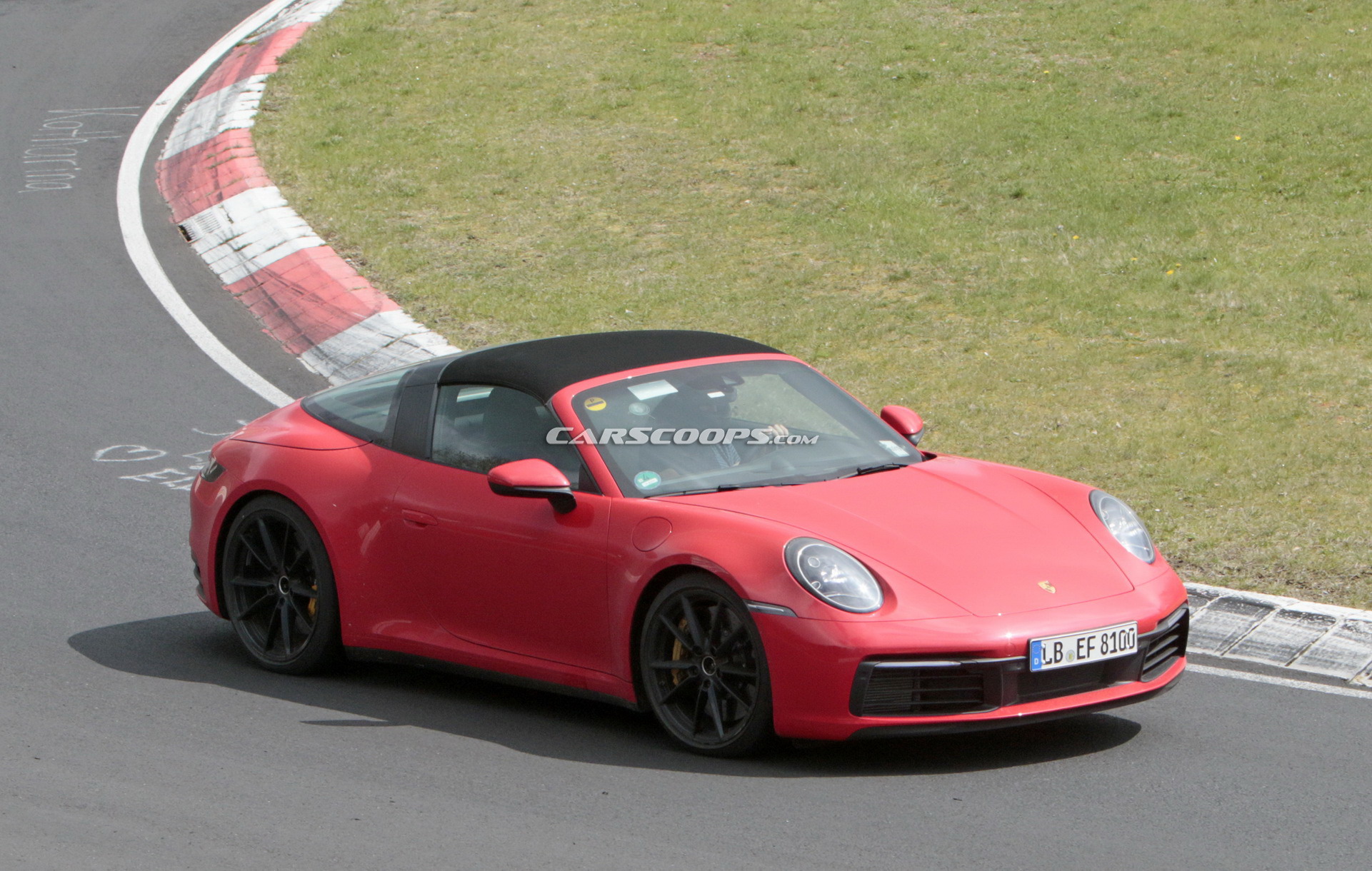 2020 Porsche 992 Targa 17 2020 Porsche 911 Targa With Removable Top Photographed Undisguised In Red Too