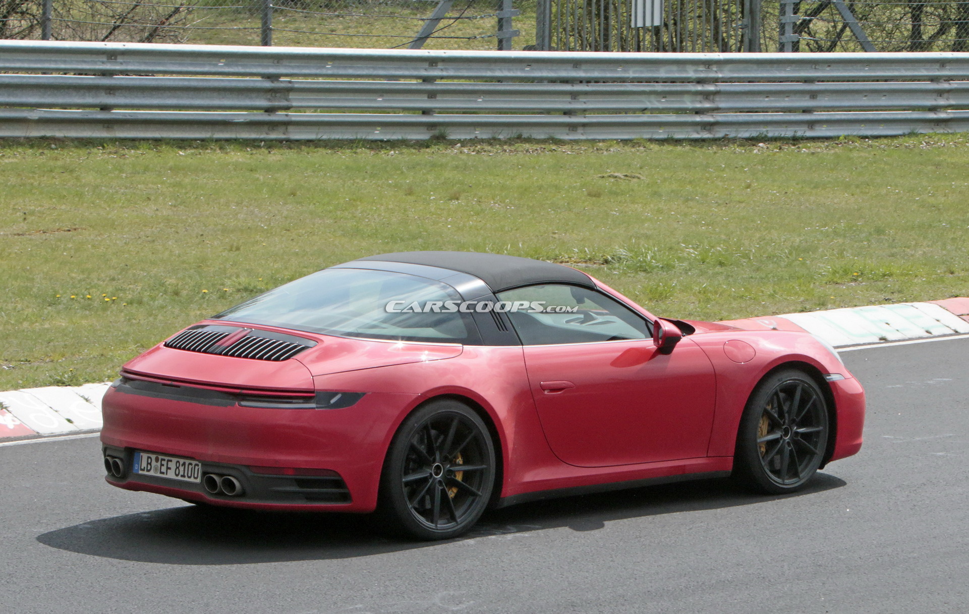2020 Porsche 992 Targa 7 2020 Porsche 911 Targa With Removable Top Photographed Undisguised In Red Too