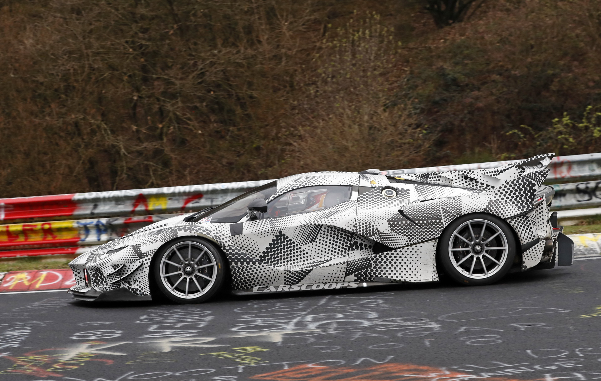 Ferrari-FXX-K-Evo-based-racecar-06 Mysterious Ferrari FXX K Evo Test Car Spied At The Nurburgring