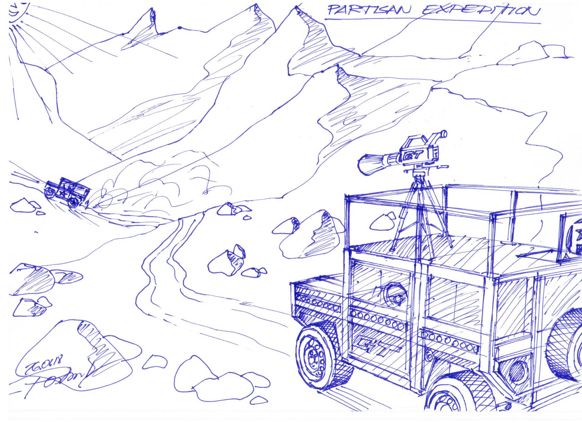 Partisan Motors proposed sketches for The Grand Tour 6 Man Accuses The Grand Tour Of Stealing Mongolia Special Idea, Show Denies All