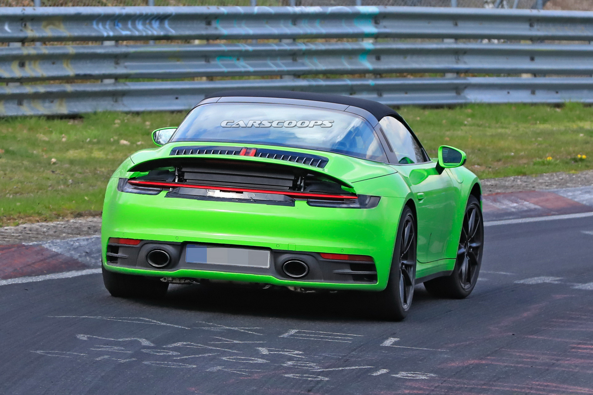 2020 porsche 911 targa spy shots 12 2020 Porsche 911 Targa With Removable Top Photographed Undisguised In Red Too