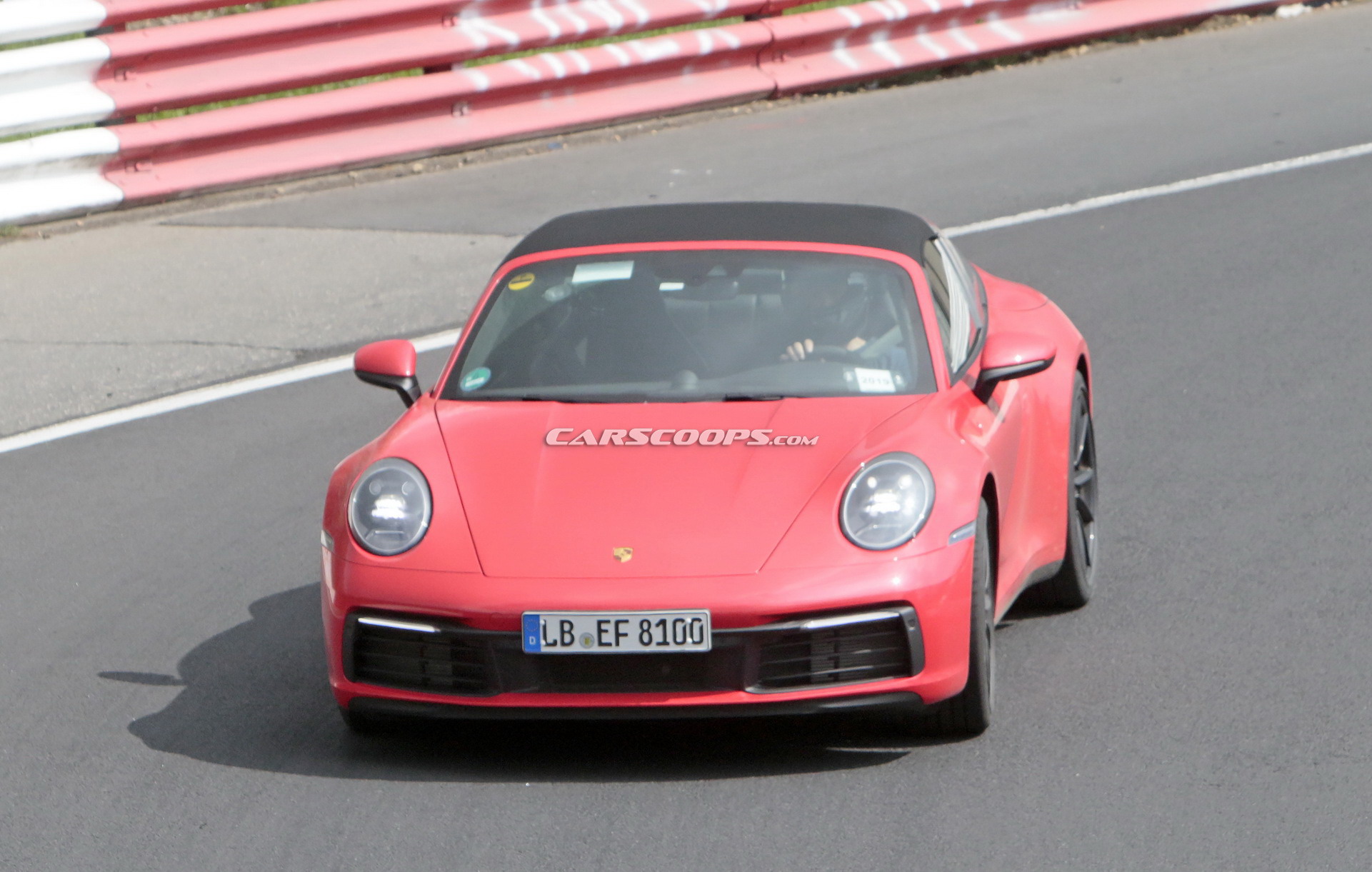 2020 Porsche 992 Targa 12 2020 Porsche 911 Targa With Removable Top Photographed Undisguised In Red Too
