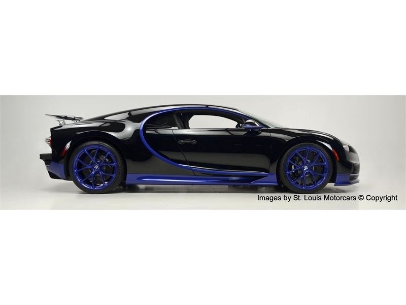 Bugatti-Chiron-For-Sale-9 Black And Blue Bugatti Chiron Would Be A Standout In Any Exotic Collection