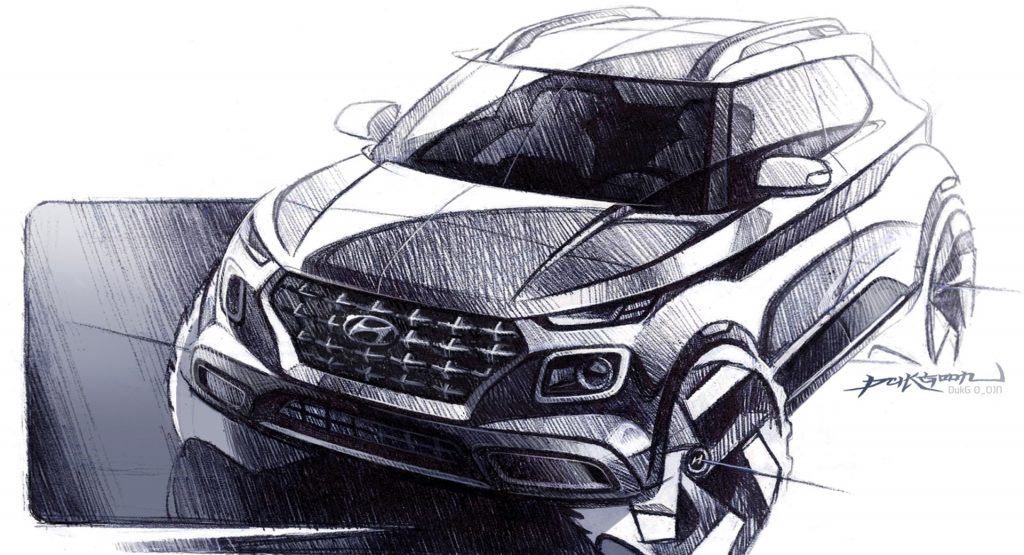  Hyundai Releases Venue SUV Sketches Before April 17 Debut