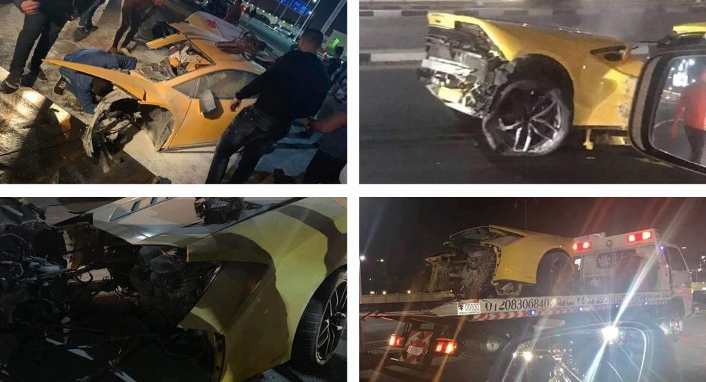  Lamborghini Huracan Splits In Half In Brutal Egyptian Crash
