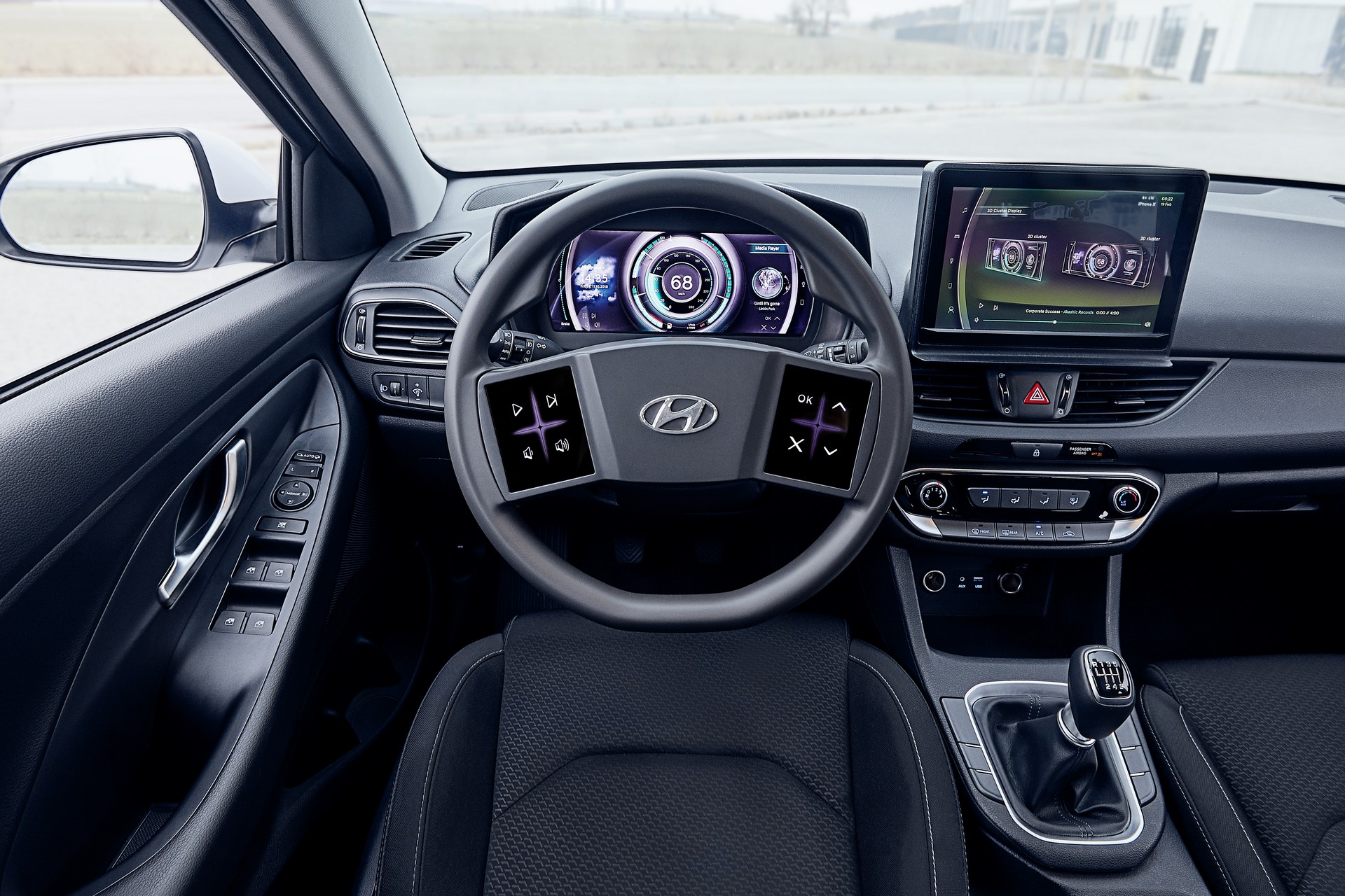 Hyundai i30 Interior Concept-2 Hyundai’s Interior Concept Boasts A 3D-Like Display And Touchscreens On The Steering Wheel