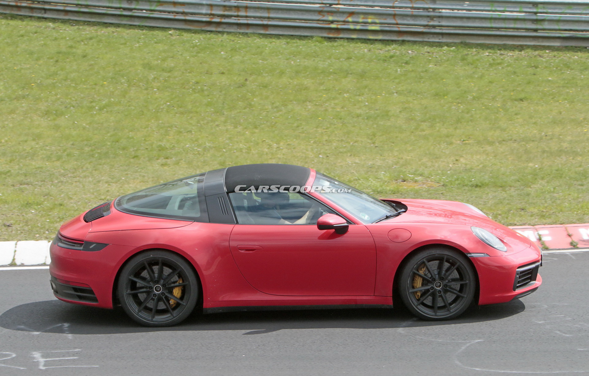 2020 Porsche 992 Targa 4 2020 Porsche 911 Targa With Removable Top Photographed Undisguised In Red Too