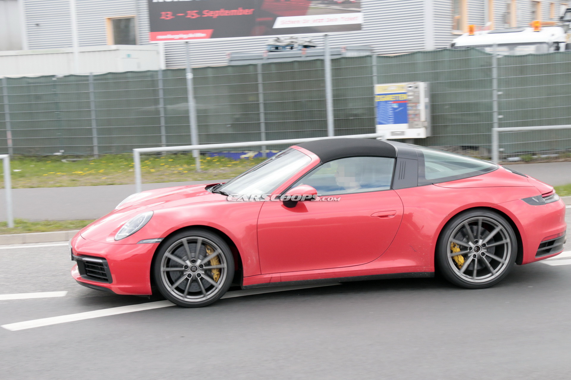 2020 Porsche 992 Targa 23 2020 Porsche 911 Targa With Removable Top Photographed Undisguised In Red Too