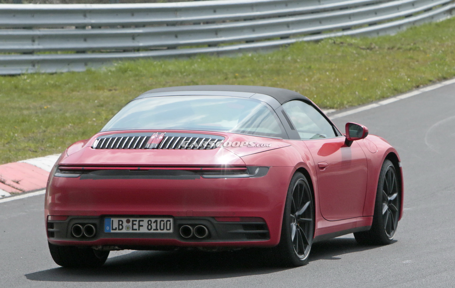 2020 Porsche 992 Targa 9 2020 Porsche 911 Targa With Removable Top Photographed Undisguised In Red Too
