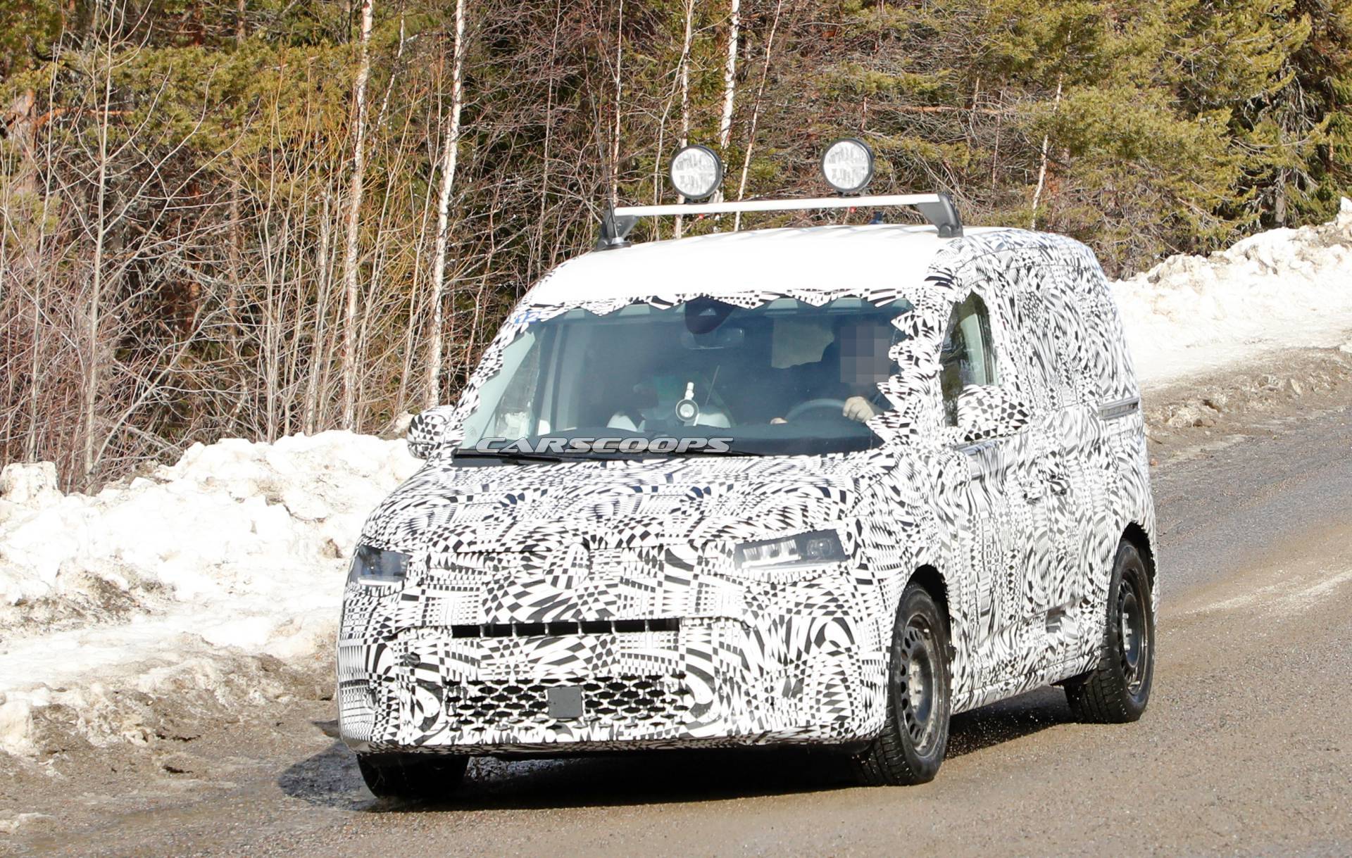 2021 VW Caddy spy shots 2 All-New 2021 VW Caddy Compact Van Spotted For The First Time