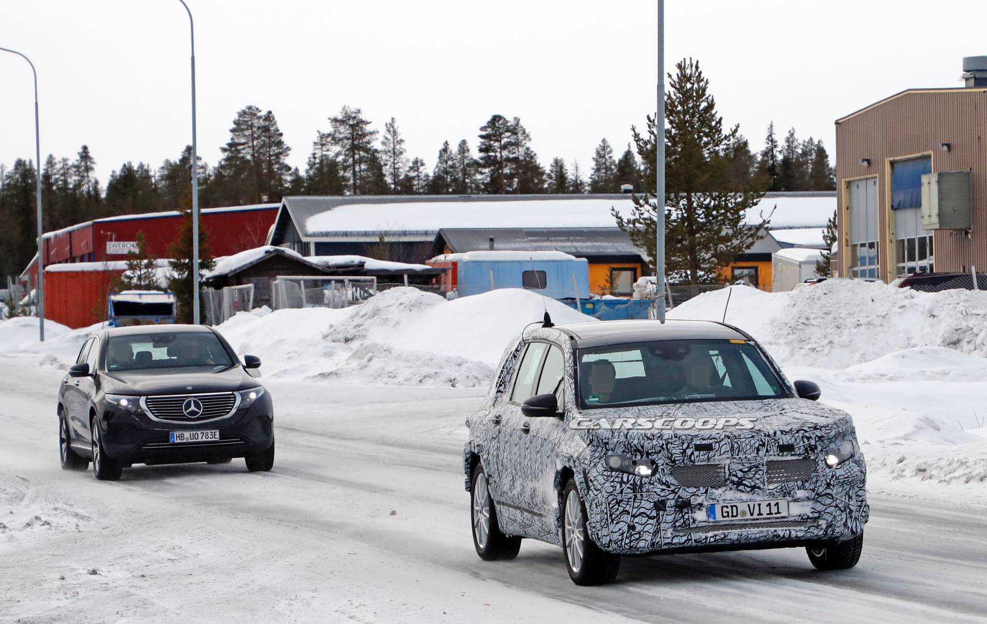 Mercedes EQB spy shots 13 GLB-Based Mercedes EQB Electric SUV Bringing e-AWD, 310-Mile Range