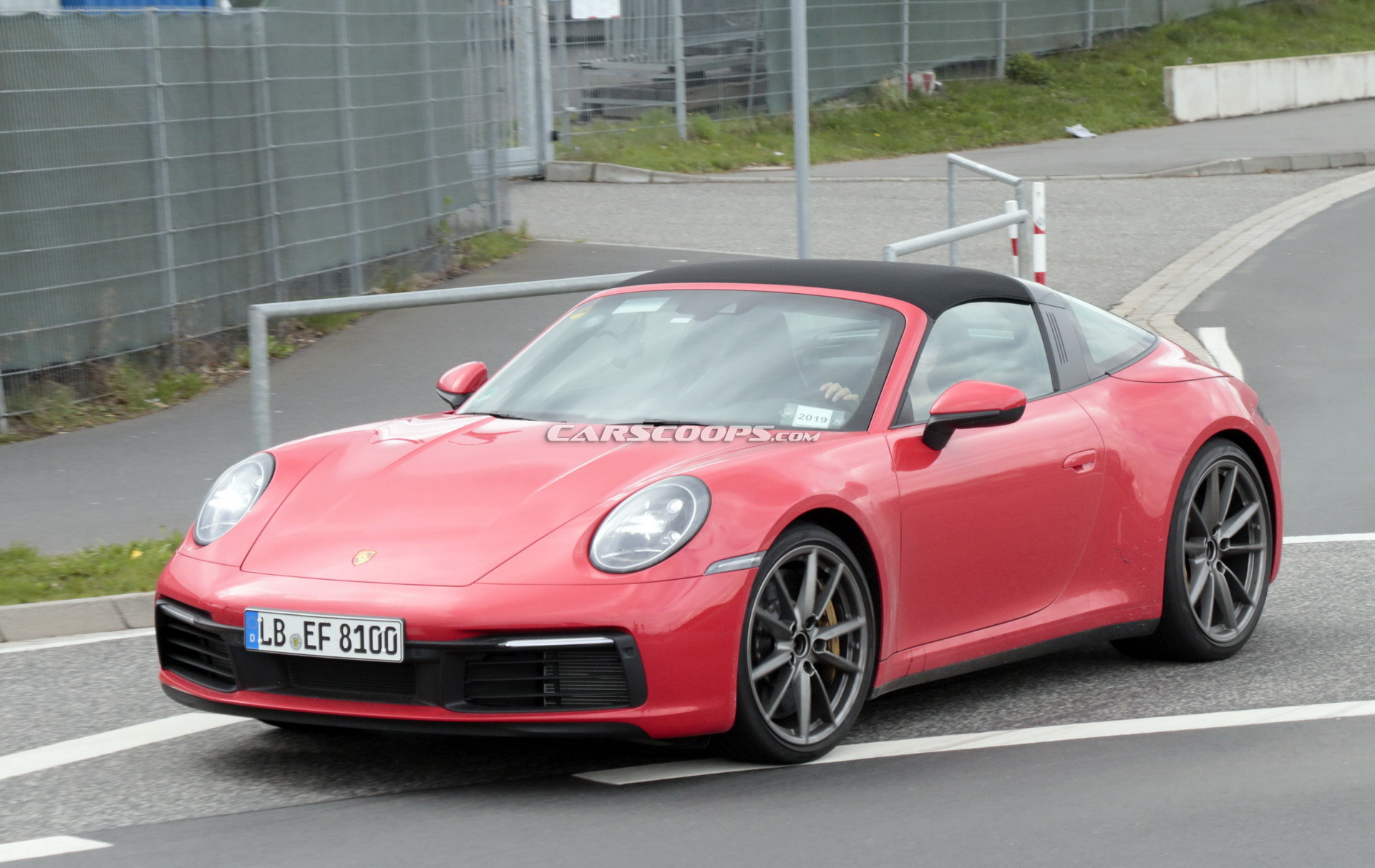 2020 Porsche 992 Targa 20 2020 Porsche 911 Targa With Removable Top Photographed Undisguised In Red Too