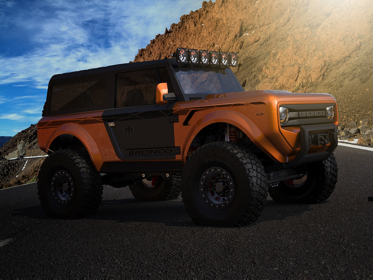 2021 ford bronco render 2 2021 Ford Bronco Will Get A Hybrid Powertrain Option, Too