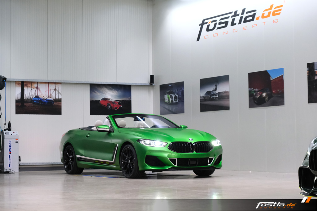 2019 bmw m850i cabrio tuning fostla 22 BMW M850i Cabrio Goes Green… Matte Krypton Green That Is
