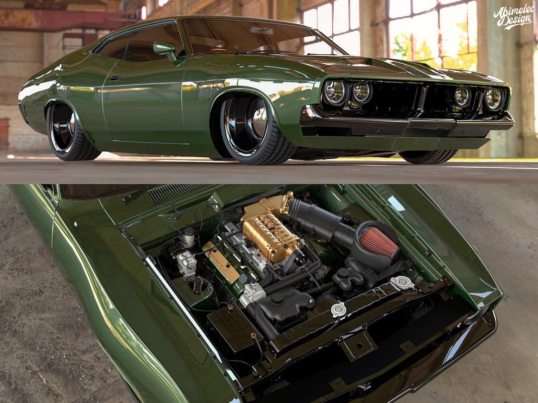 Ford Falcon XB Rendering 1 Someone MUST Build This Restomod Aussie Ford Falcon XB Coupe