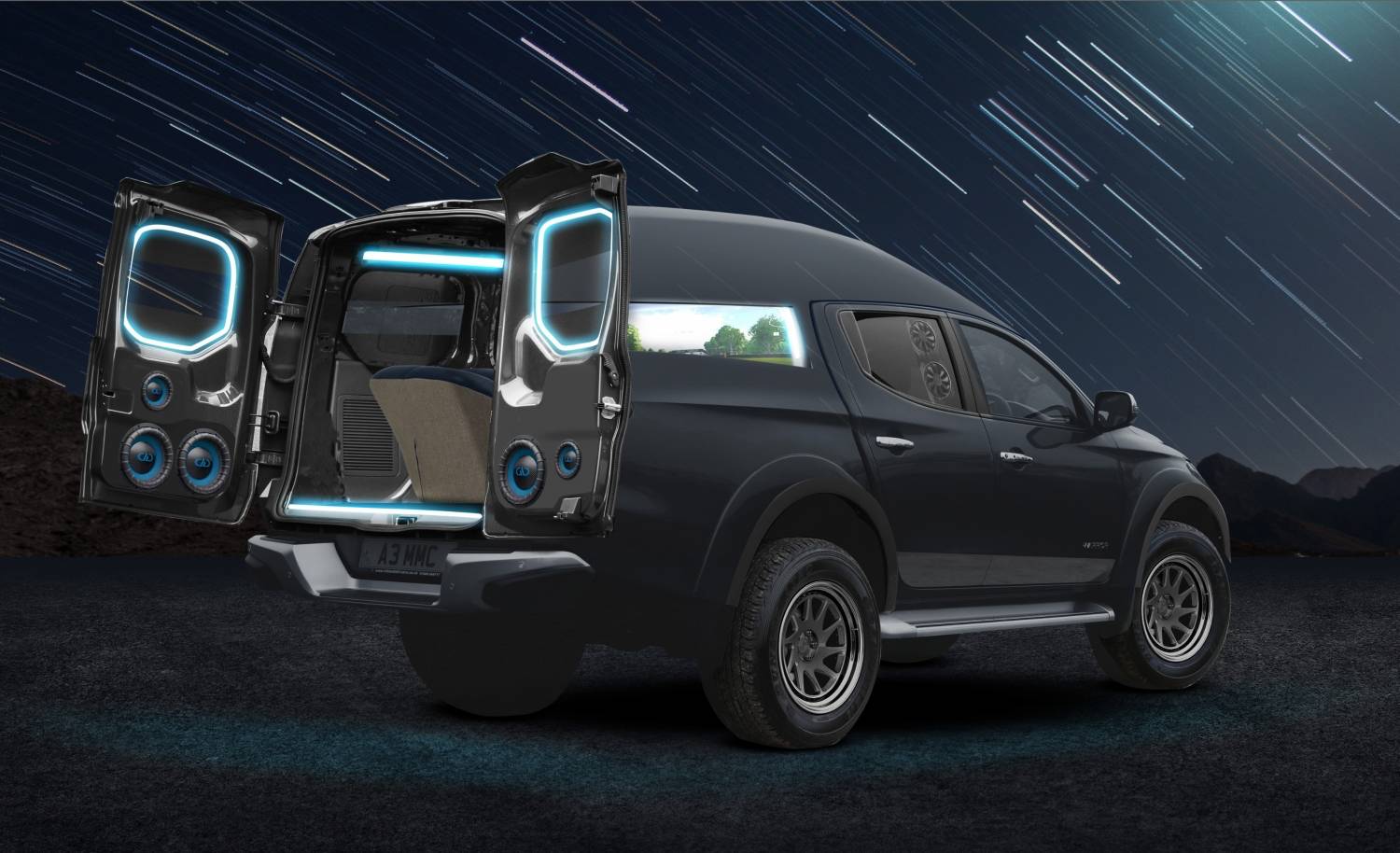 Mitsubishi L200 eSports Concept sketches 1 Mitsubishi L200 eSports Concept Is A Gamer’s Ideal Vehicle For The Zombie Apocalypse
