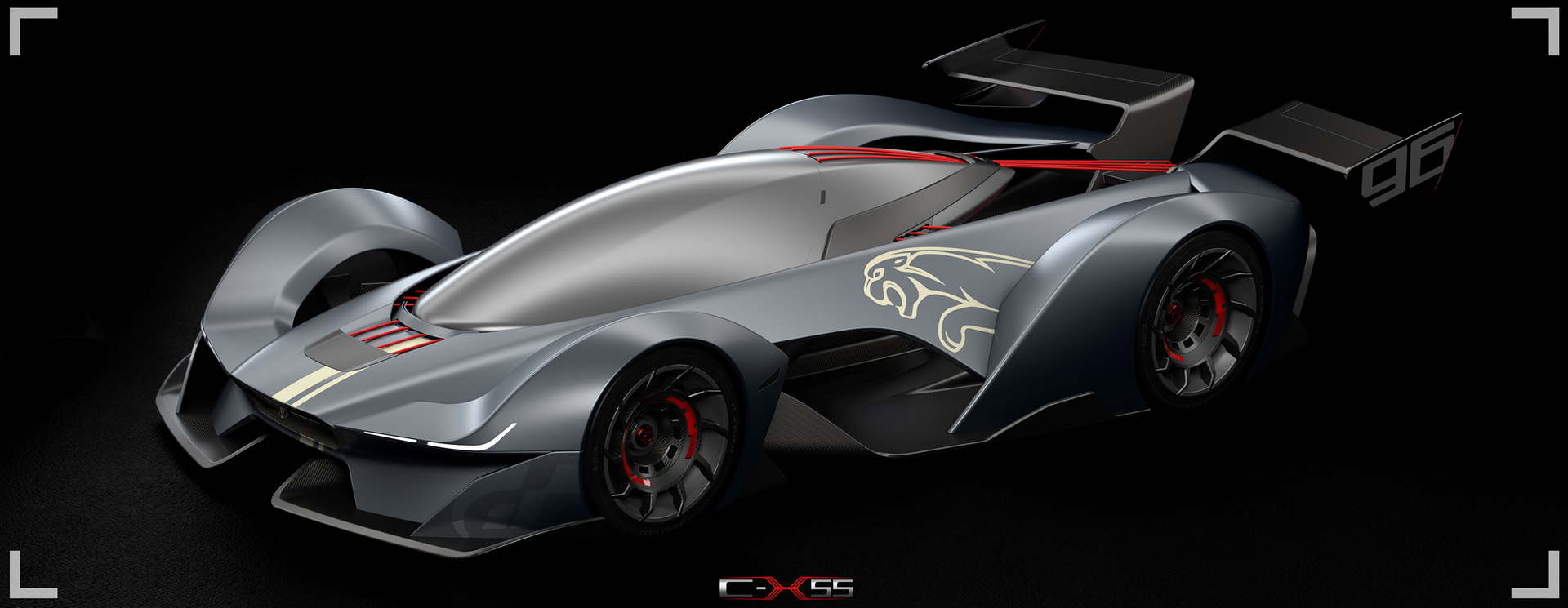 jaguar gt vision cx55 render 9 Jaguar C-X55 Concept Is Inspired By The Frame Of A Tennis Racket