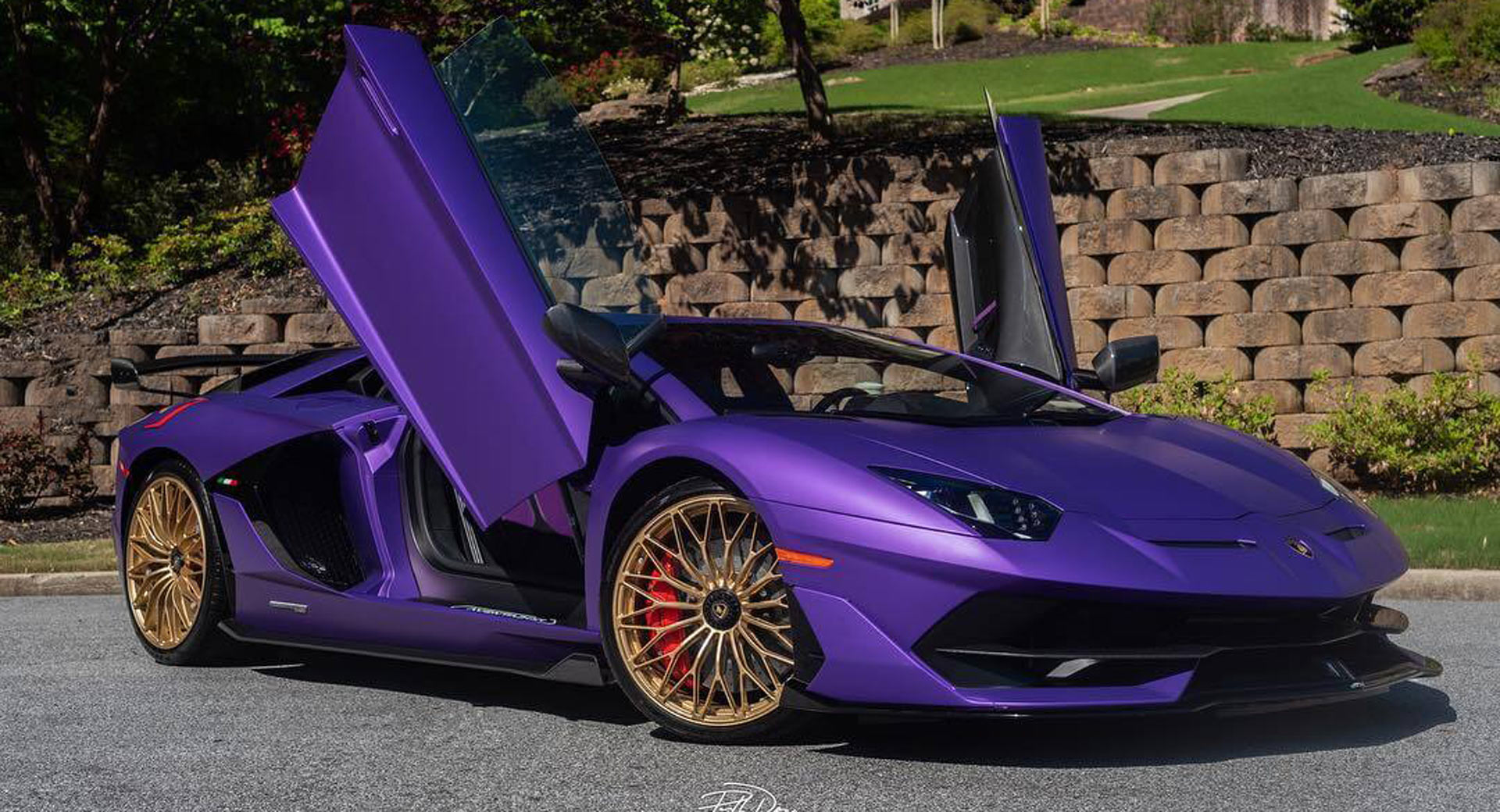 purple lamborghini