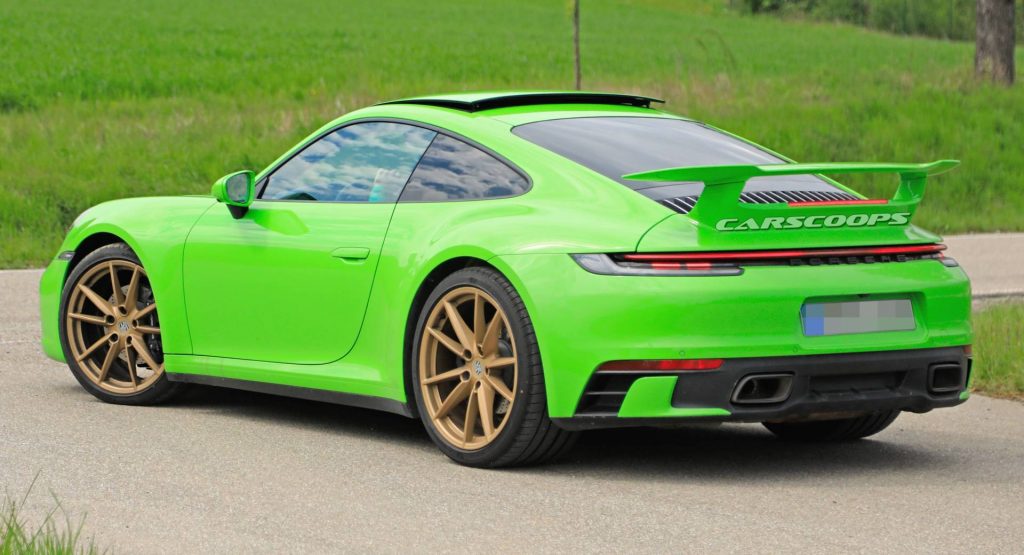  Mystery Porsche 992 Prototype With Fixed Rear Wing Spied